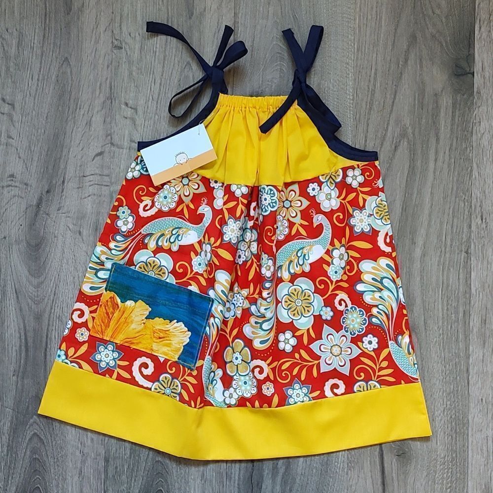 New With Tag Age 3 Casual Dress With Adjustable Spaghetti Straps